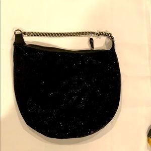 Black sparkly shoulder bag